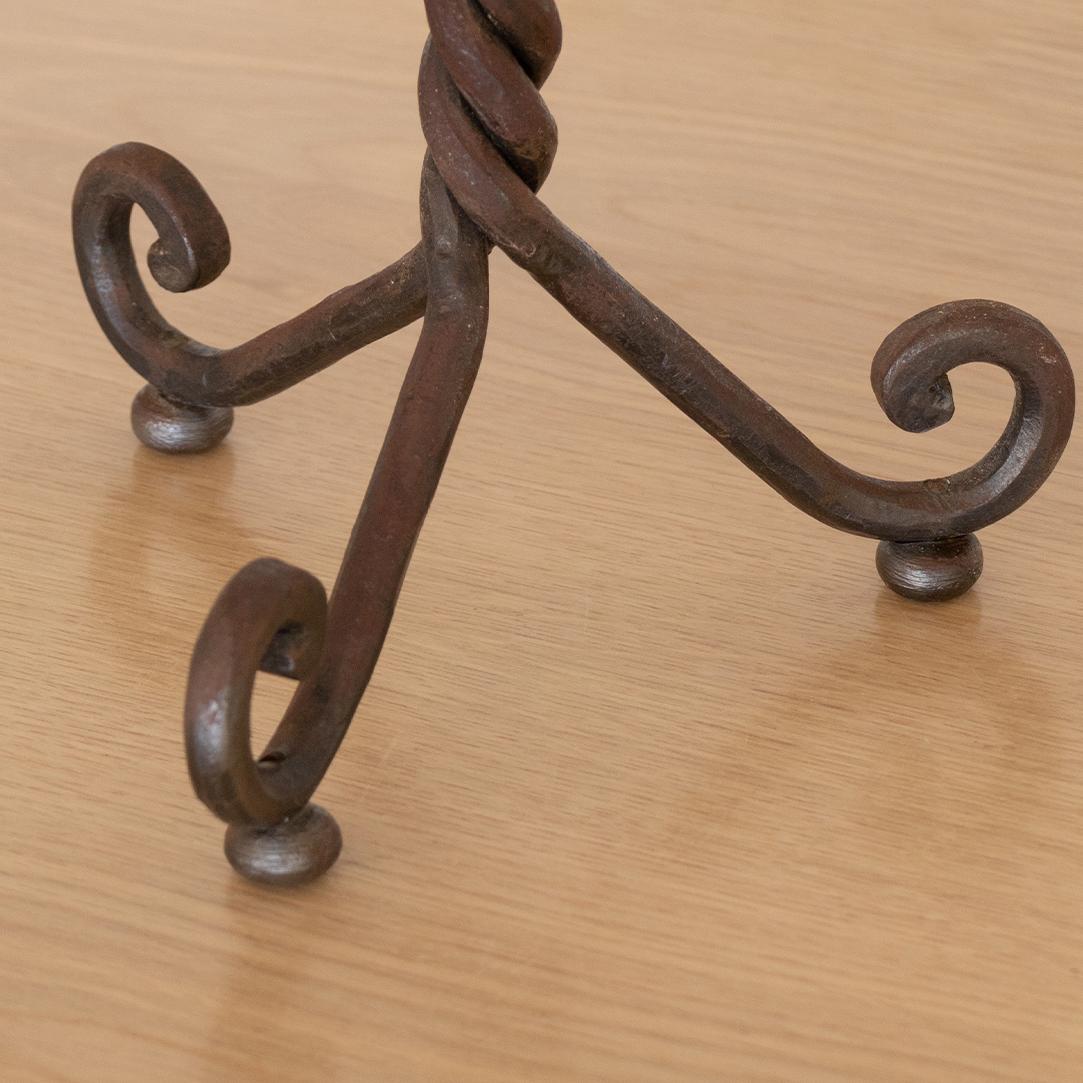 Large French Iron 3-Arm Candelabra 4