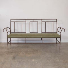Large French Iron Art Deco Bench