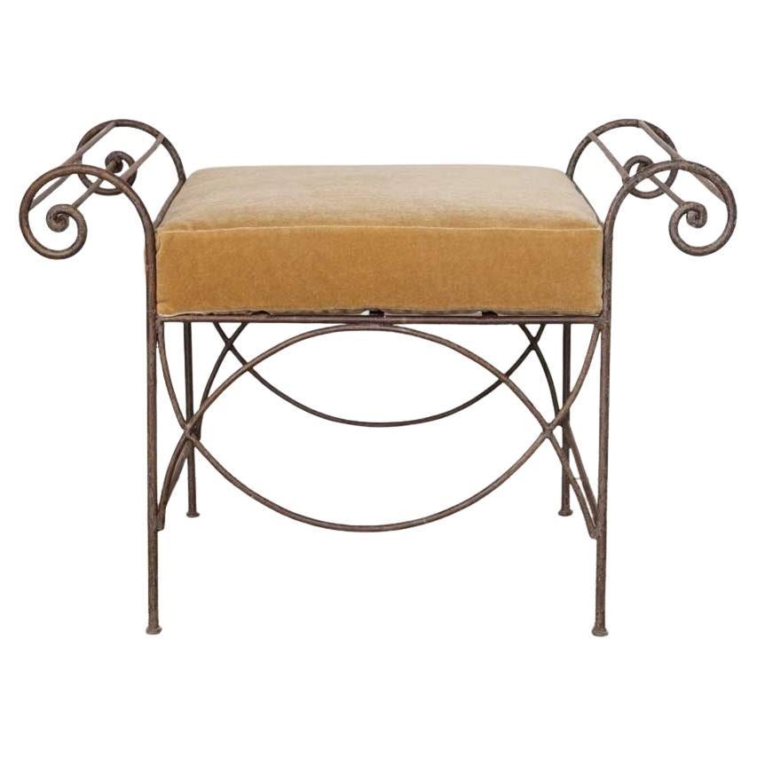 Large French Iron Curule Stool