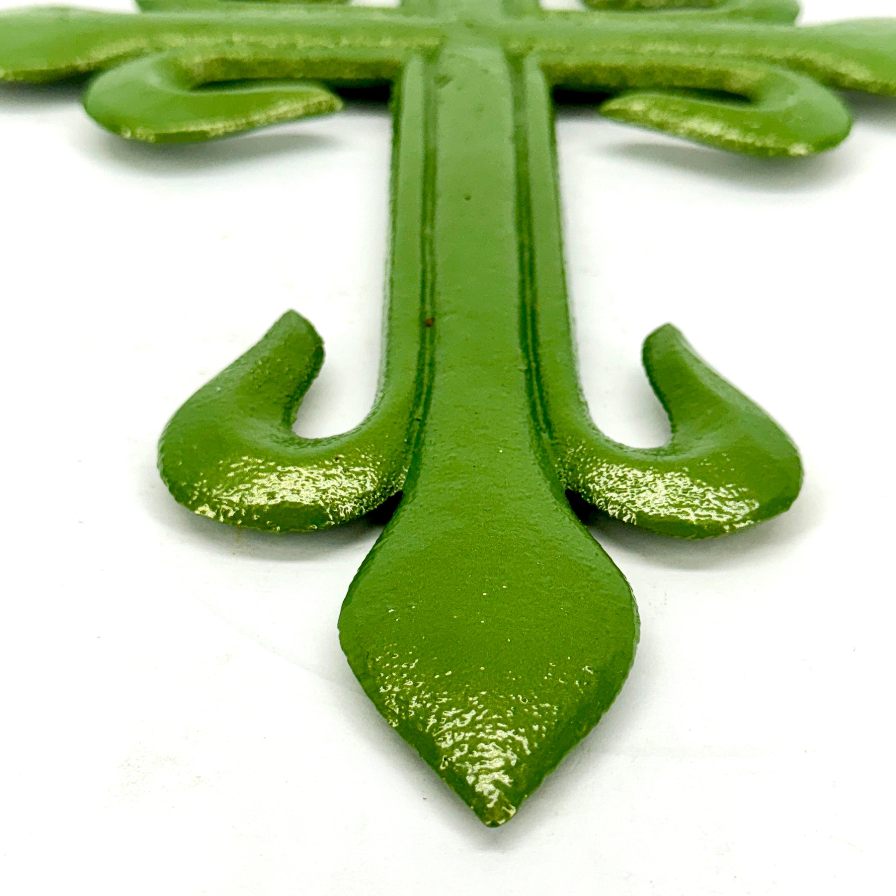 Large French Iron Wall Religious Crucifix Cross 6