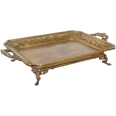 Large French Japonisme Bronze Two Handle Tray, 19th Century, Badham Pile Co