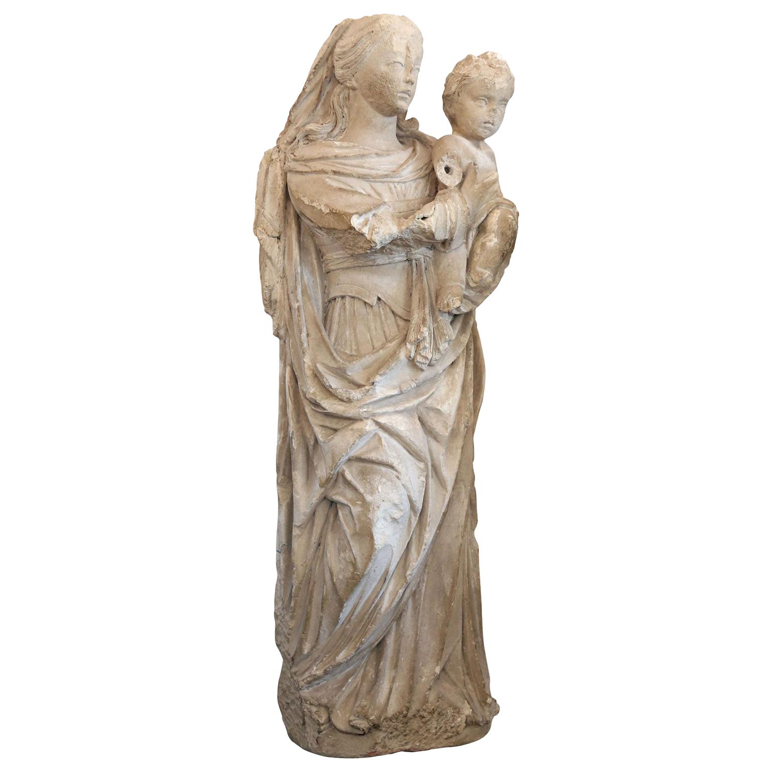 Large French Limestone Statue