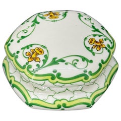Large French Limoges Floral Round Box with Lid