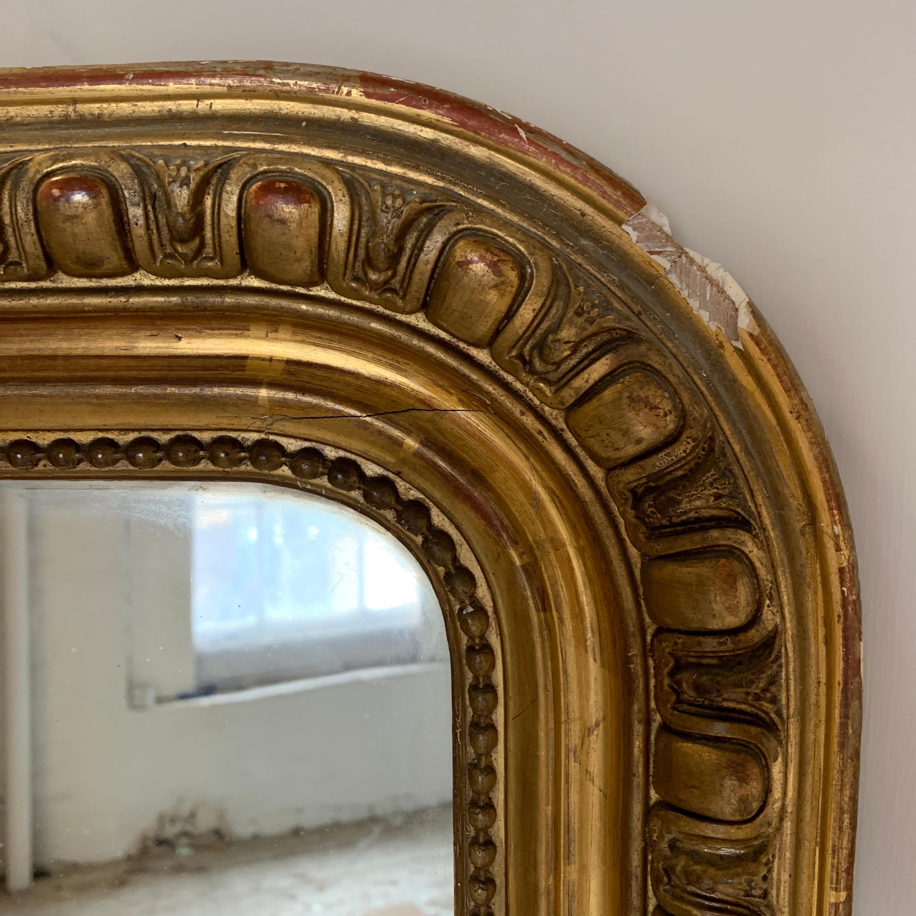 19th Century Large French Louis Overmantle Mirror, 1800s