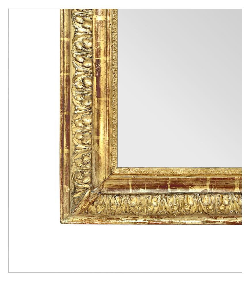 Gilt Large French Louis-Philippe Mirror, 19th Century