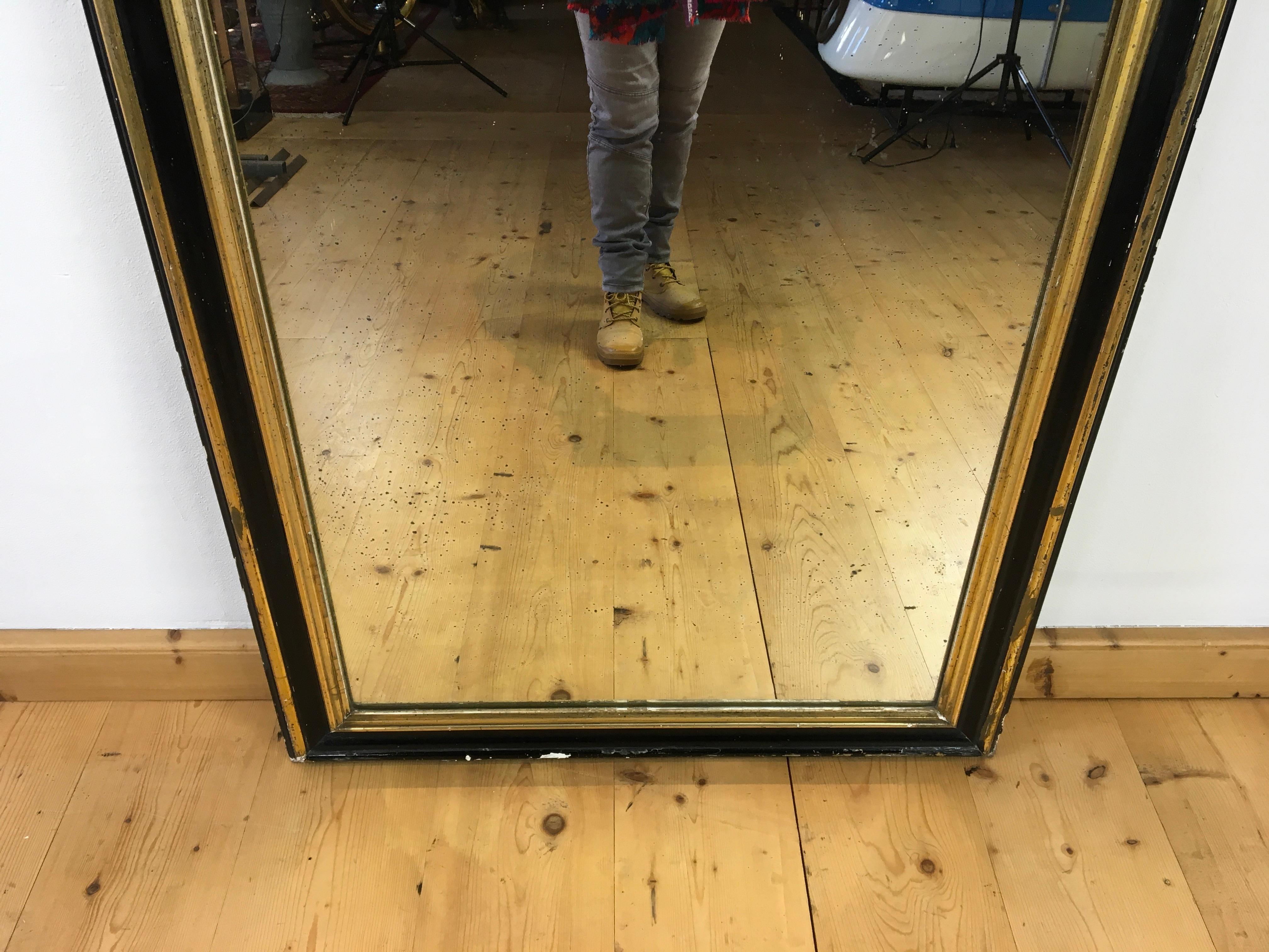 19th Century Large French Louis Philippe Wall or Floor Mirror