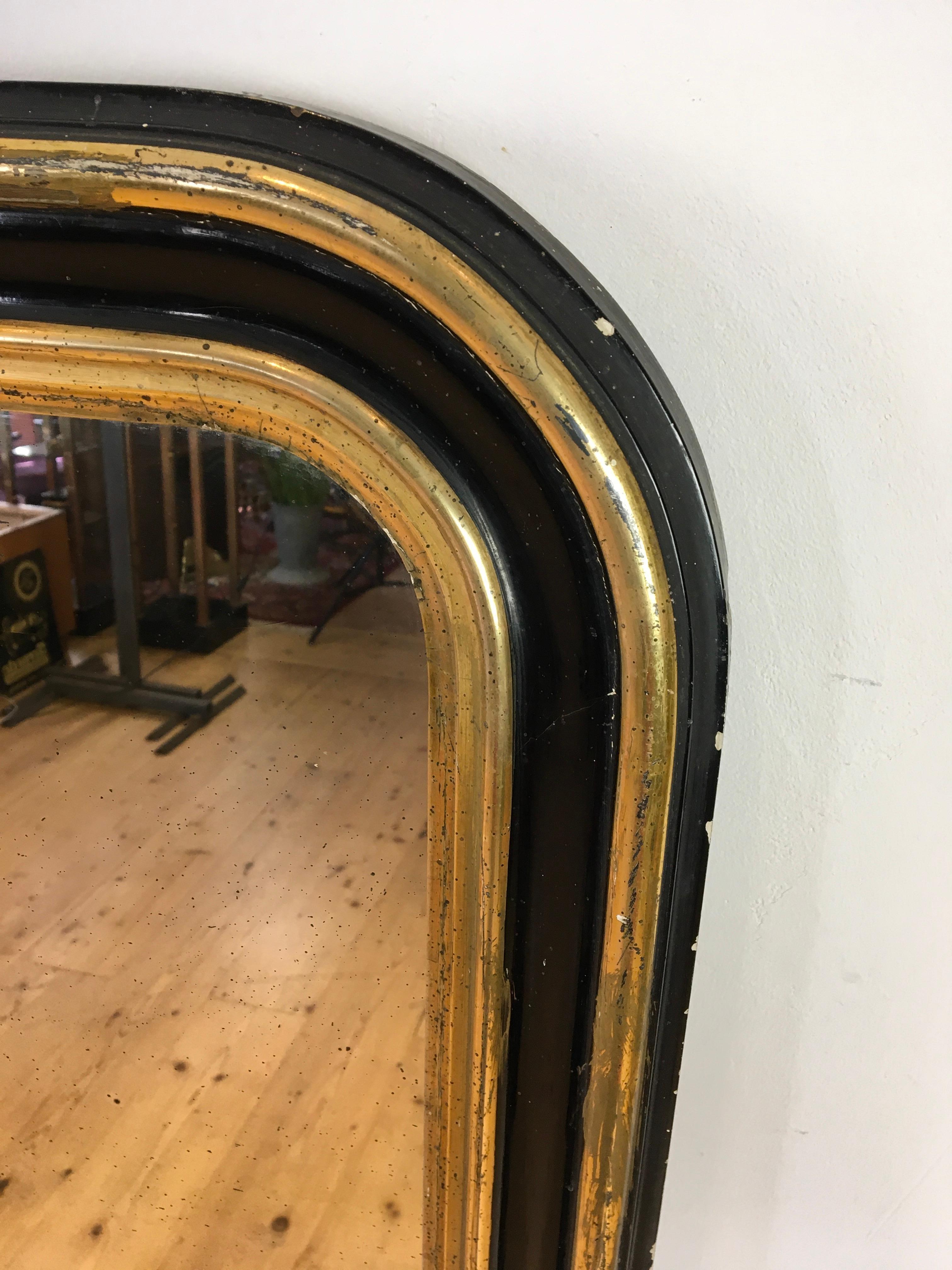 Large French Louis Philippe Wall or Floor Mirror 3
