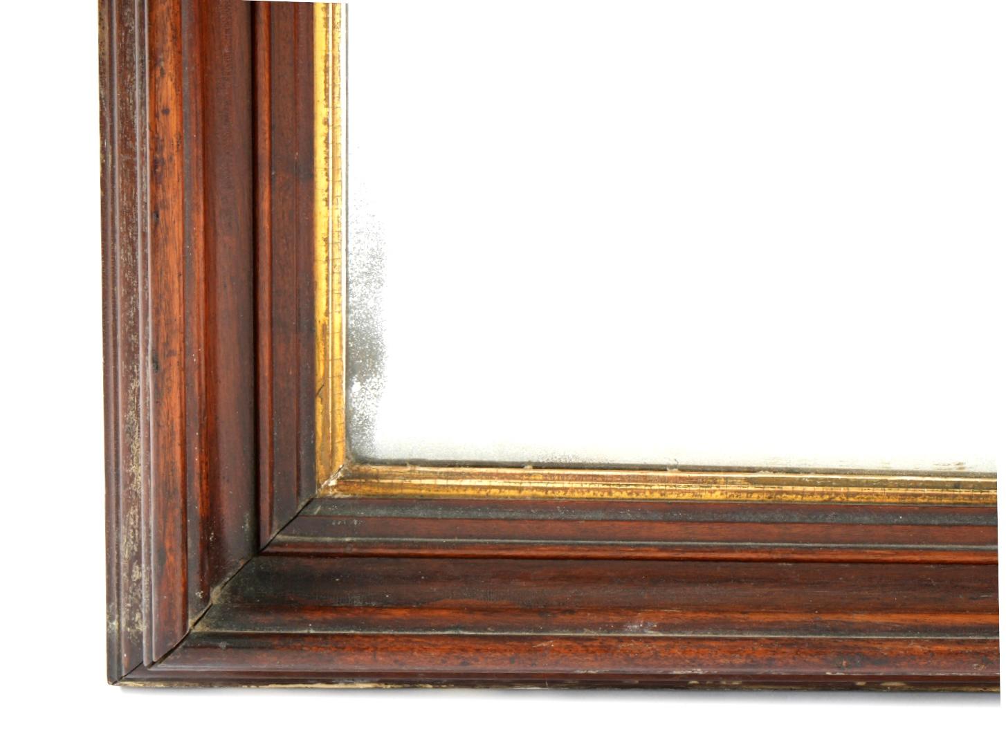 19th Century Large French Louis Philippe Walnut Mirror For Sale