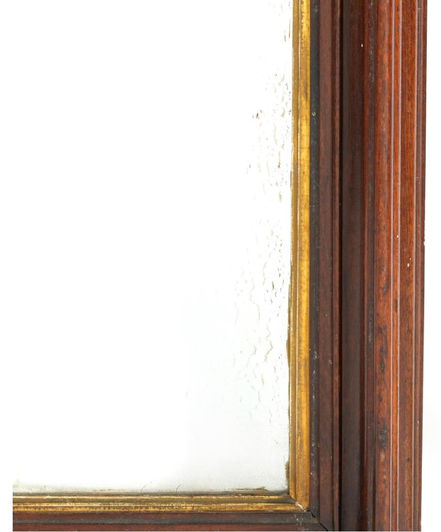 Large French Louis Philippe Walnut Mirror For Sale 1