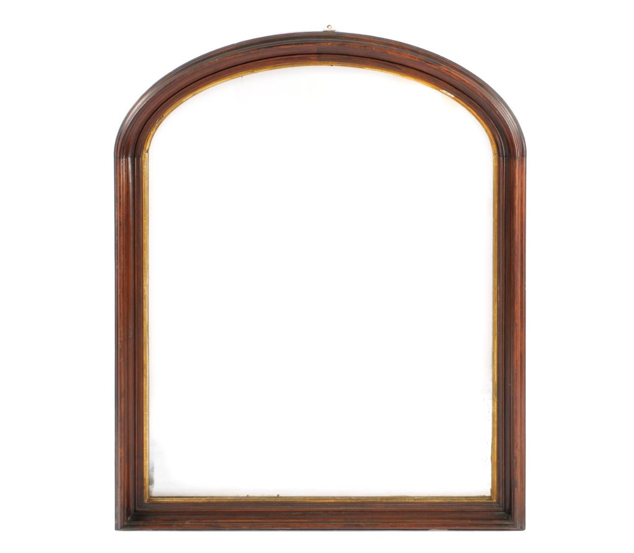 Large French Louis Philippe Walnut Mirror For Sale 3
