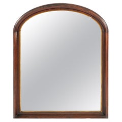 Large French Louis Philippe Walnut Mirror