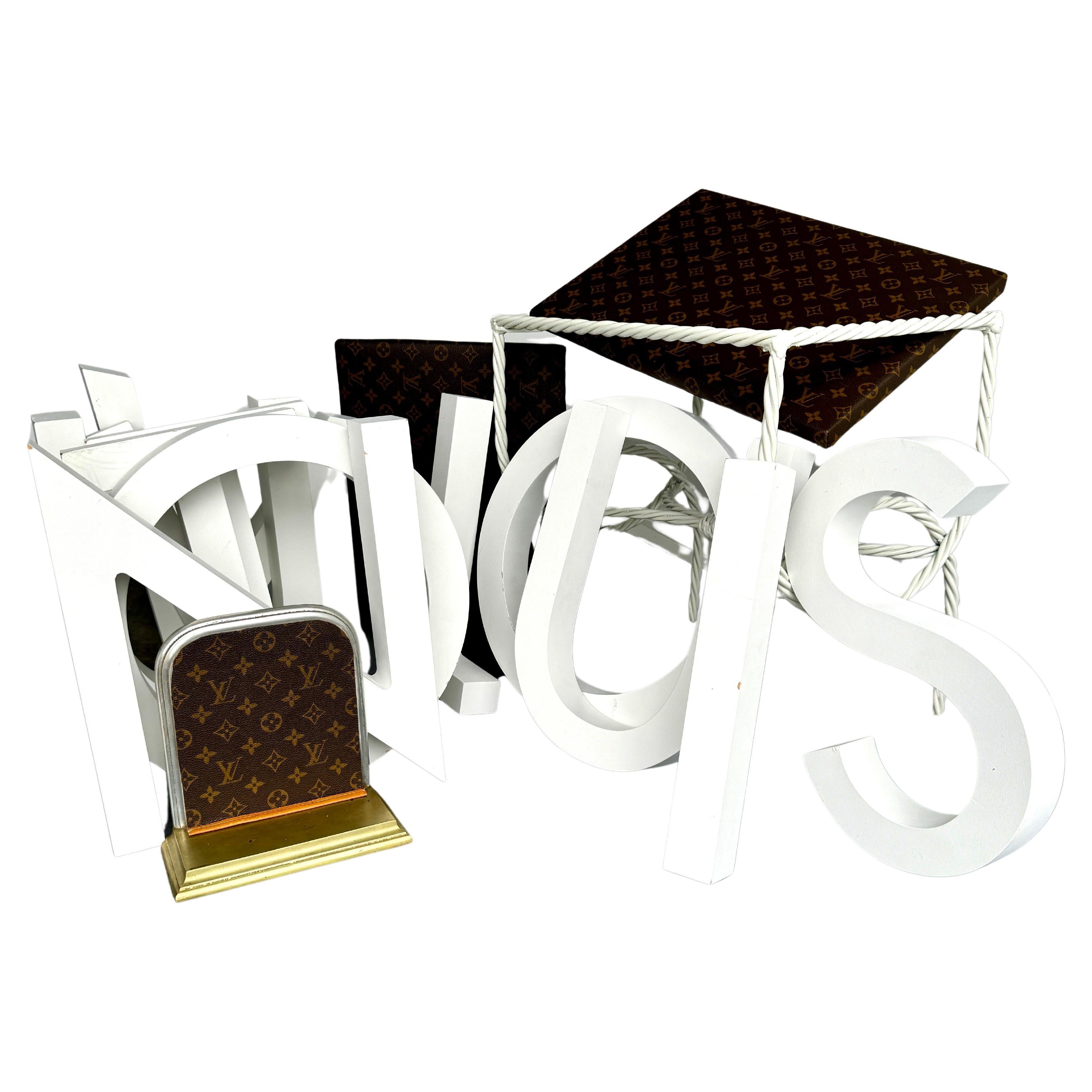 Late 20th Century Large French Louis Vuitton Letters Designer Store Display For Sale