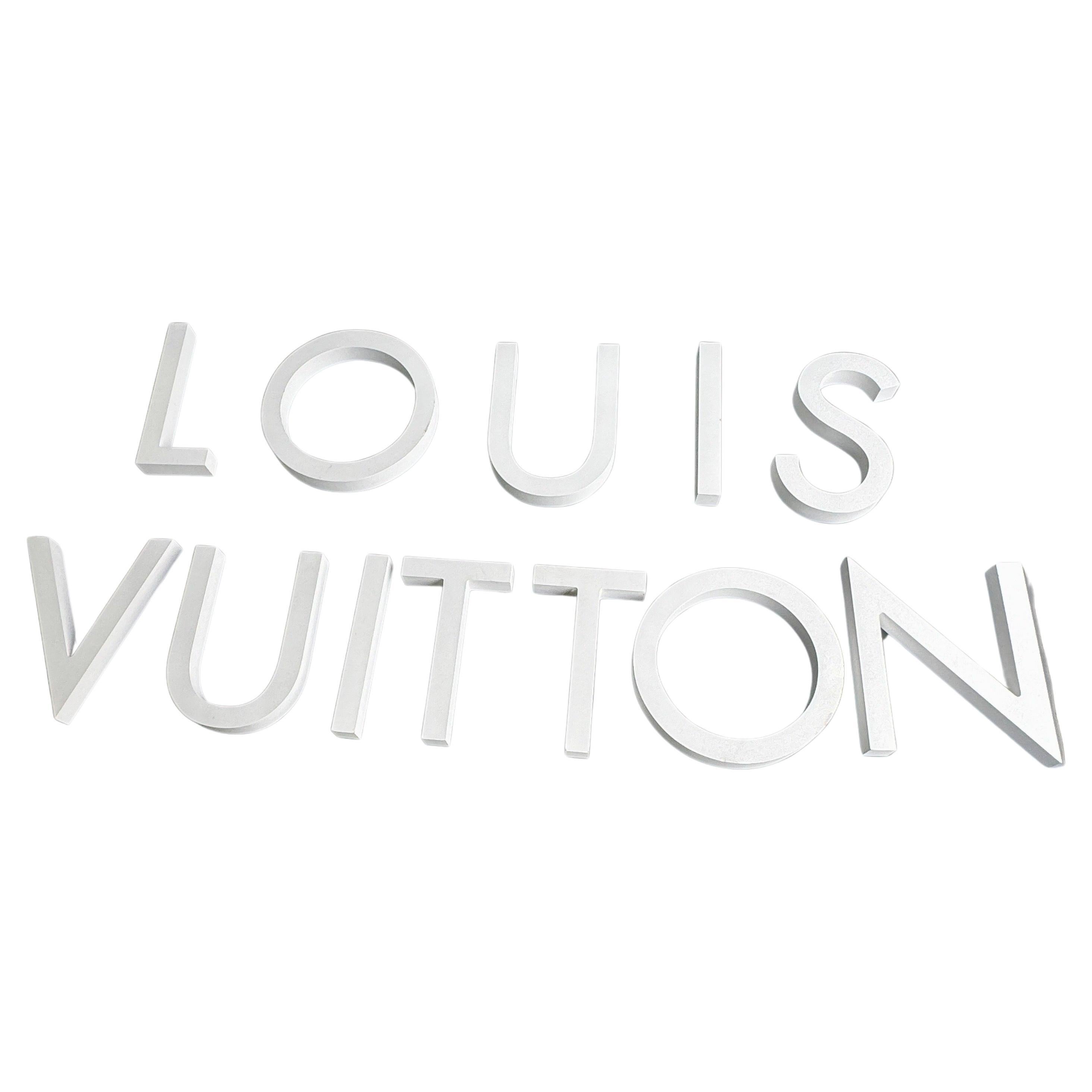 Large French Louis Vuitton Letters Designer Store Display For Sale