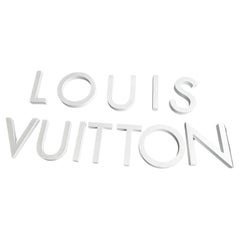 Vintage Large French Louis Vuitton Letters Designer Store Display