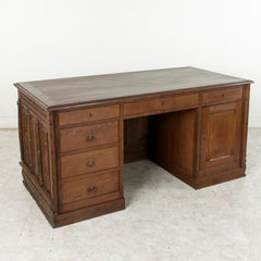 Large French Louis XIII Period Hand Carved Oak Coffer, Desk, Counter, circa 1631