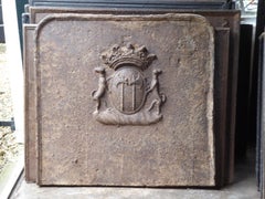Large French Louis XIV 'Coat of Arms' Fireback / Backsplash, 17th Century