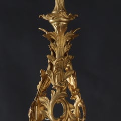 Large French Louis XIV Gilt Bronze 24-Light Foliate Chandelier, Early 19thC