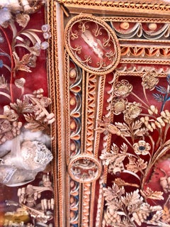 Large French Empire Reliquary with Relics of 18 Saints and Paperolles, 1800s