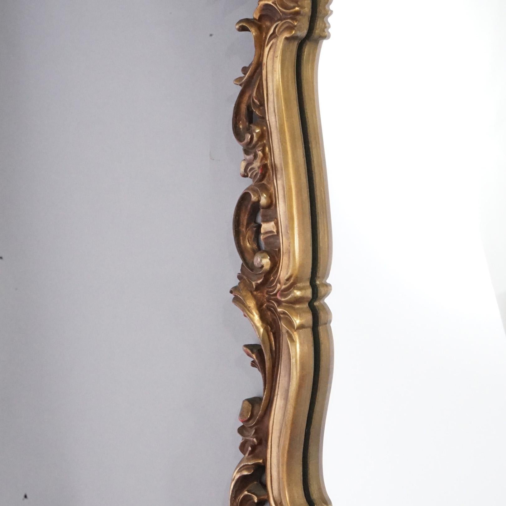 Large French Louis XIV Style Gilt Syroco Wall Mirror 20th C For Sale 5