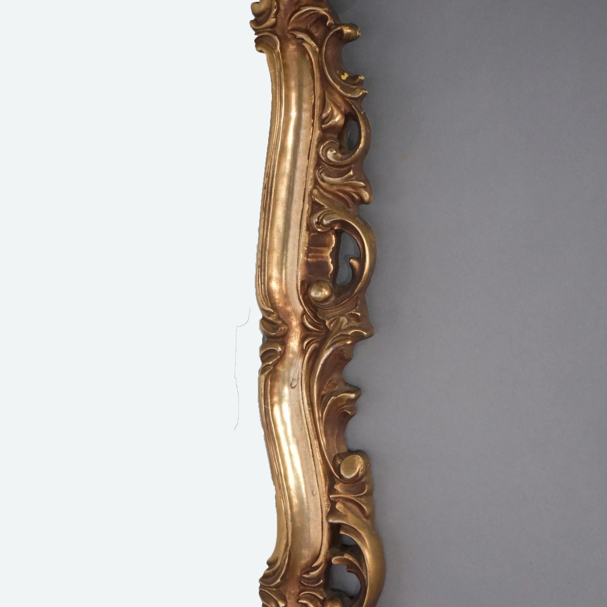 Large French Louis XIV Style Gilt Syroco Wall Mirror 20th C For Sale 4