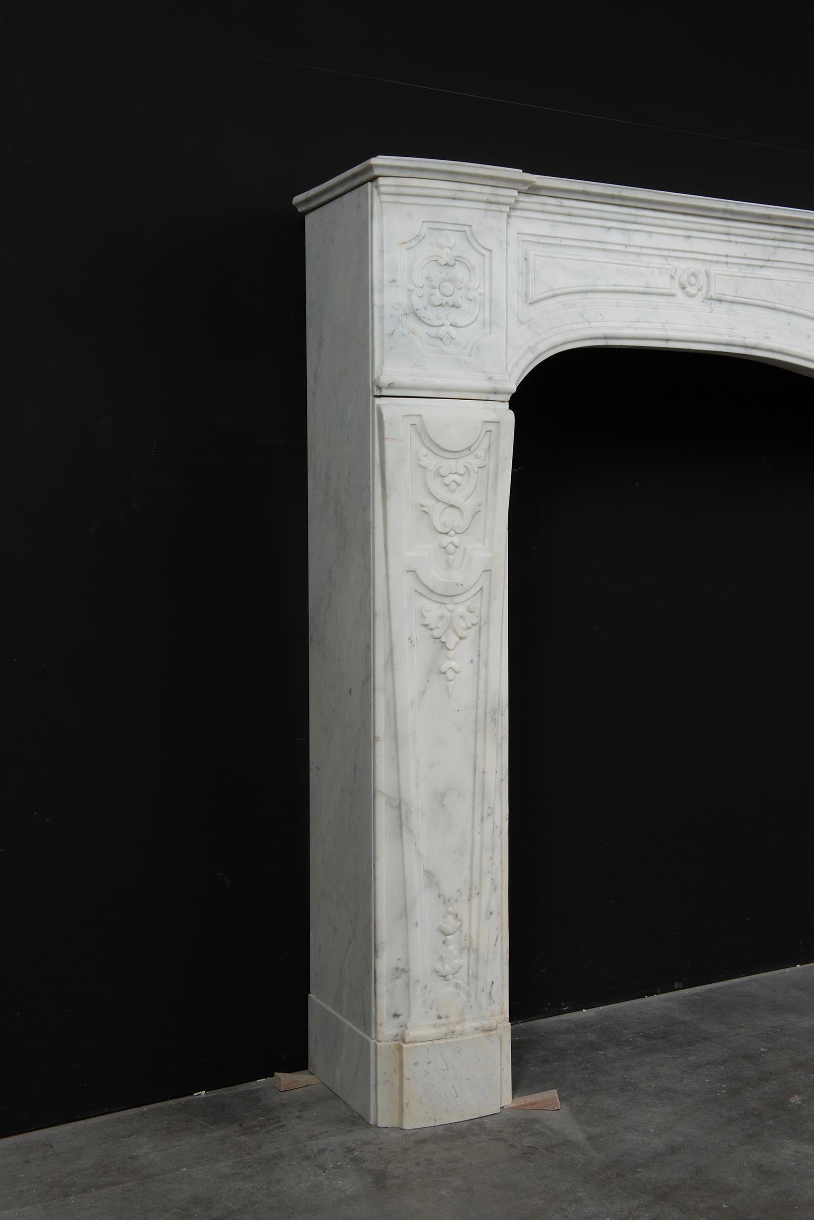 Large French Louis XV Fireplace Mantel For Sale 9