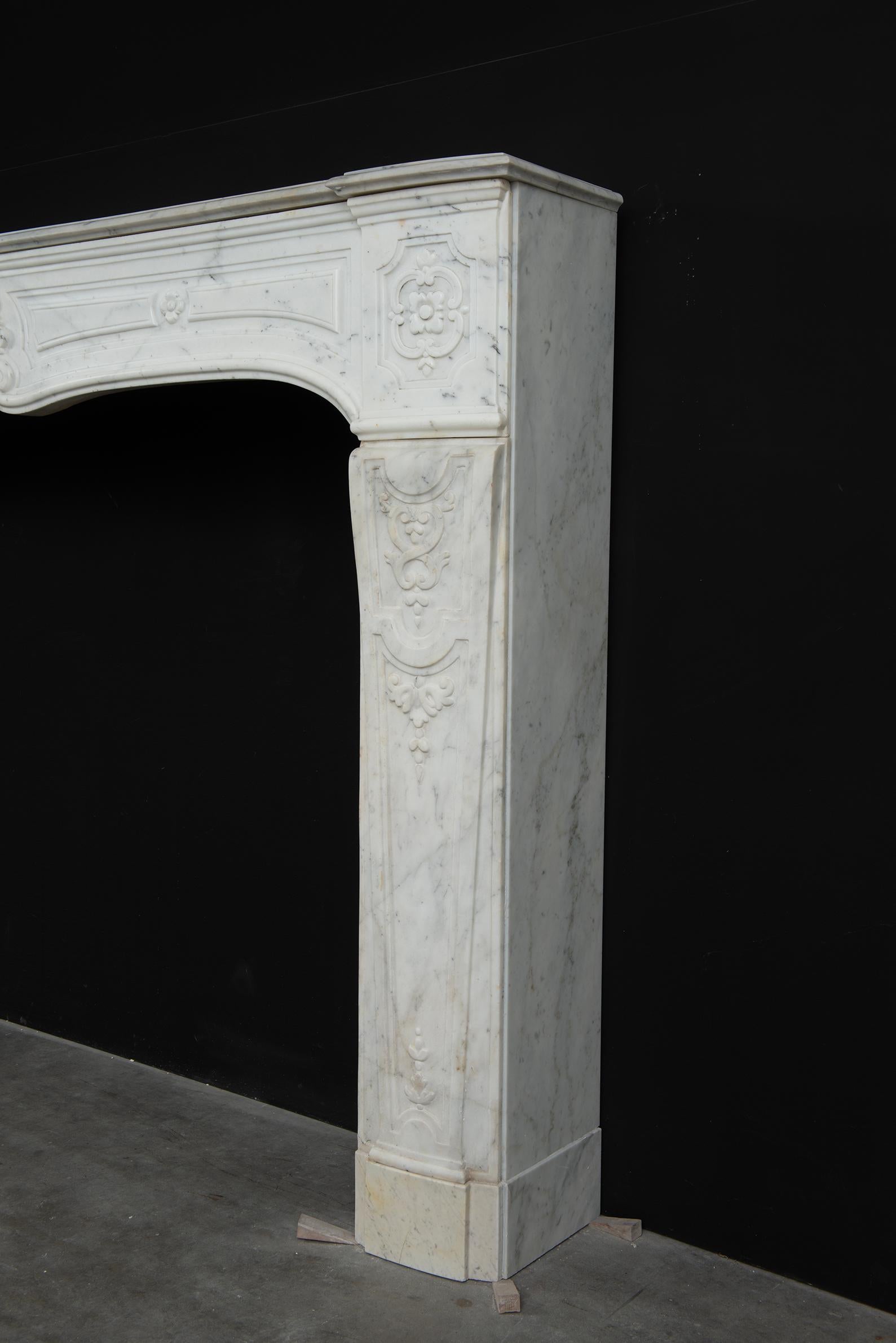 Large French Louis XV Fireplace Mantel For Sale 15