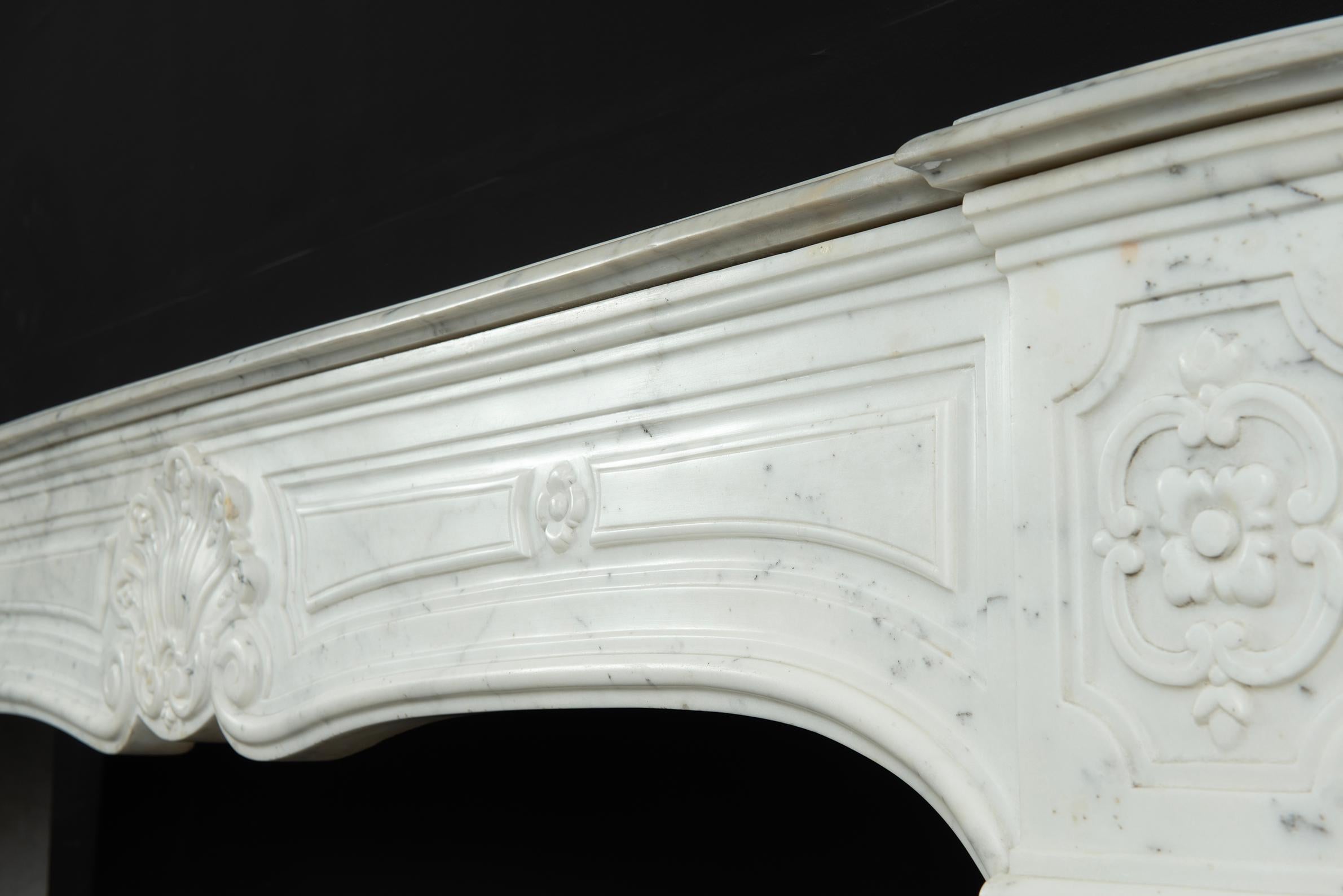 Large French Louis XV Fireplace Mantel For Sale 2