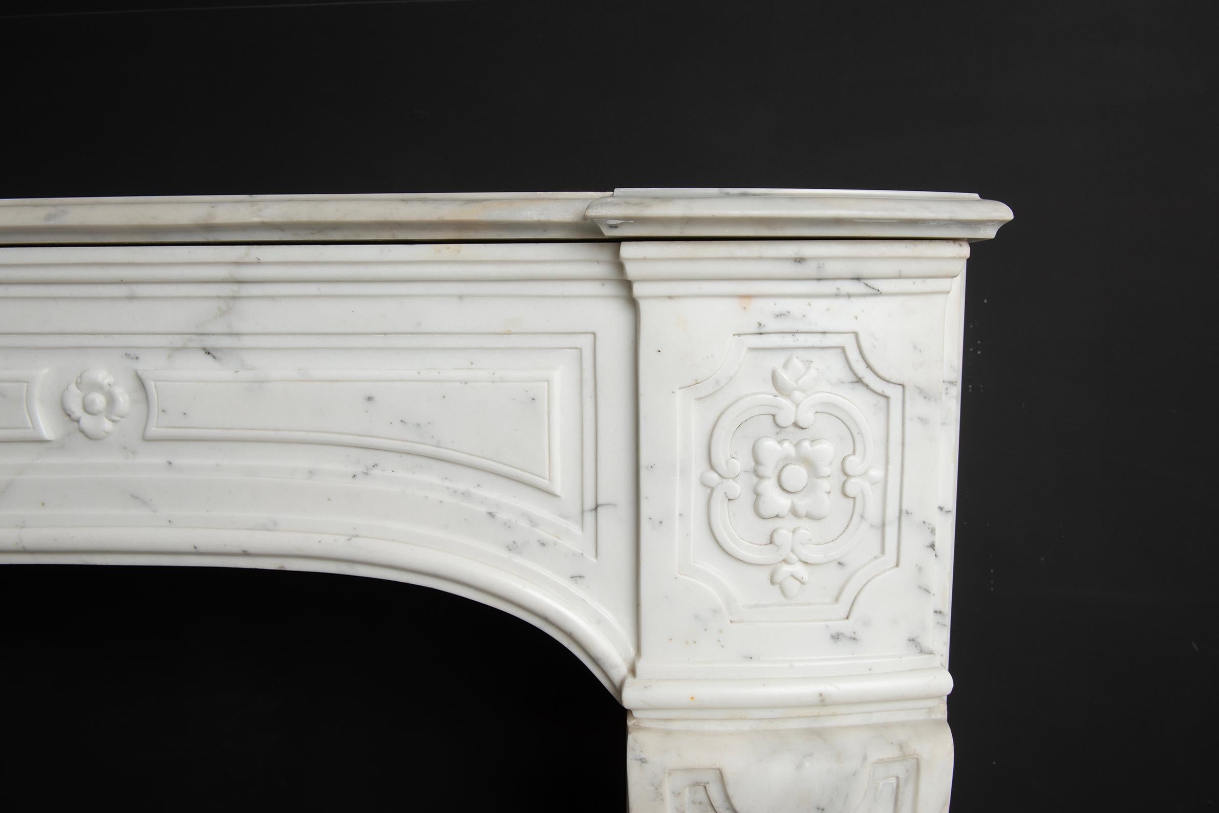 Large French Louis XV Fireplace Mantel For Sale 3