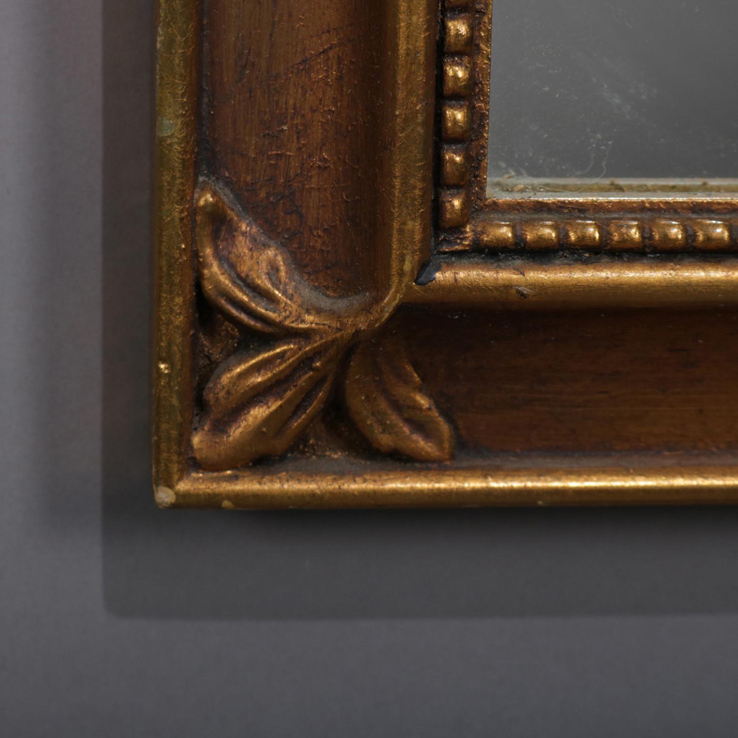 Large French Louis XV Giltwood Shaped and Foliate Wall Mirror, circa 1930 1