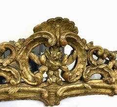 Large French Louis XV Mirror with Carved Wood and Gilded Frame