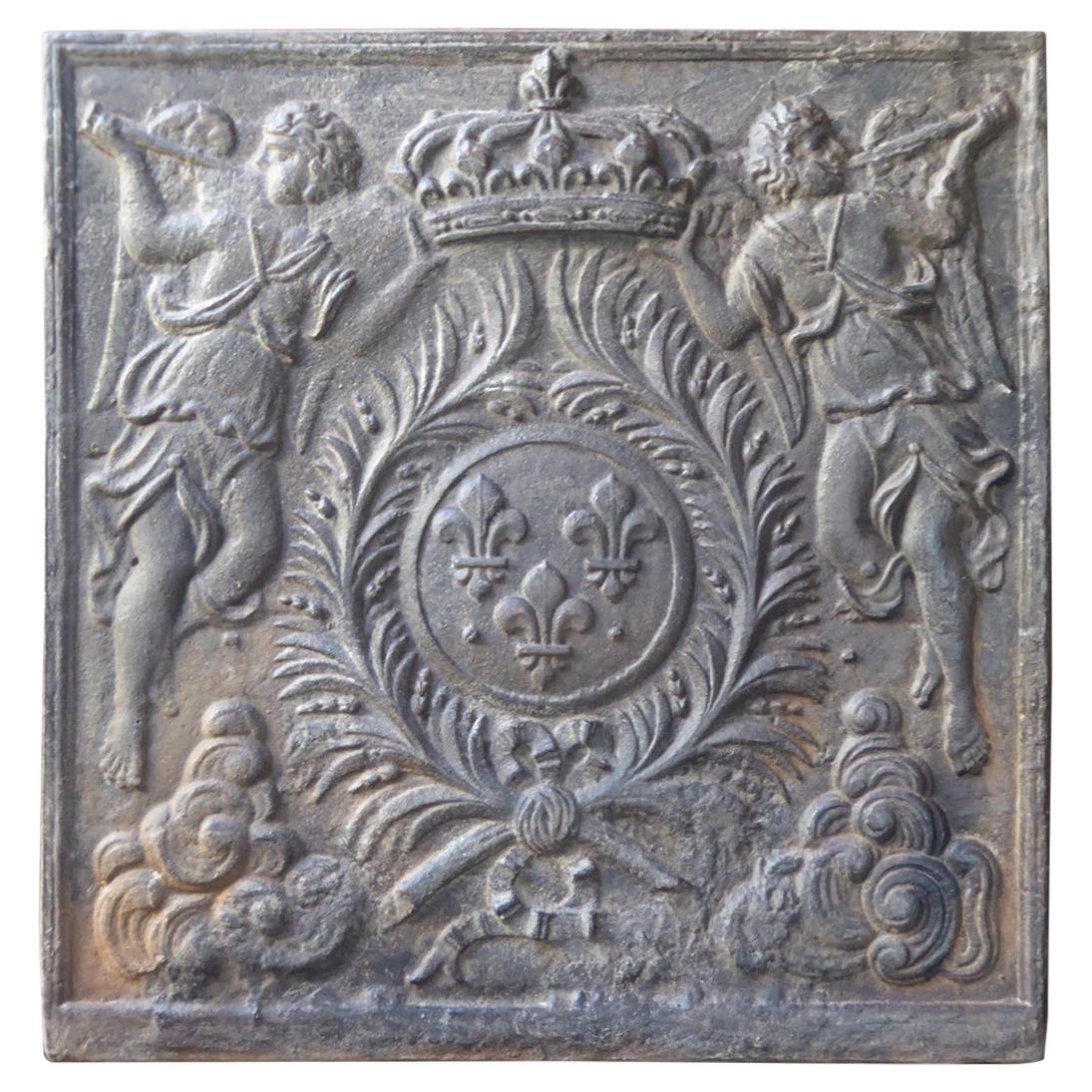 Large French Louis XV Style 'Arms of France' Fireback