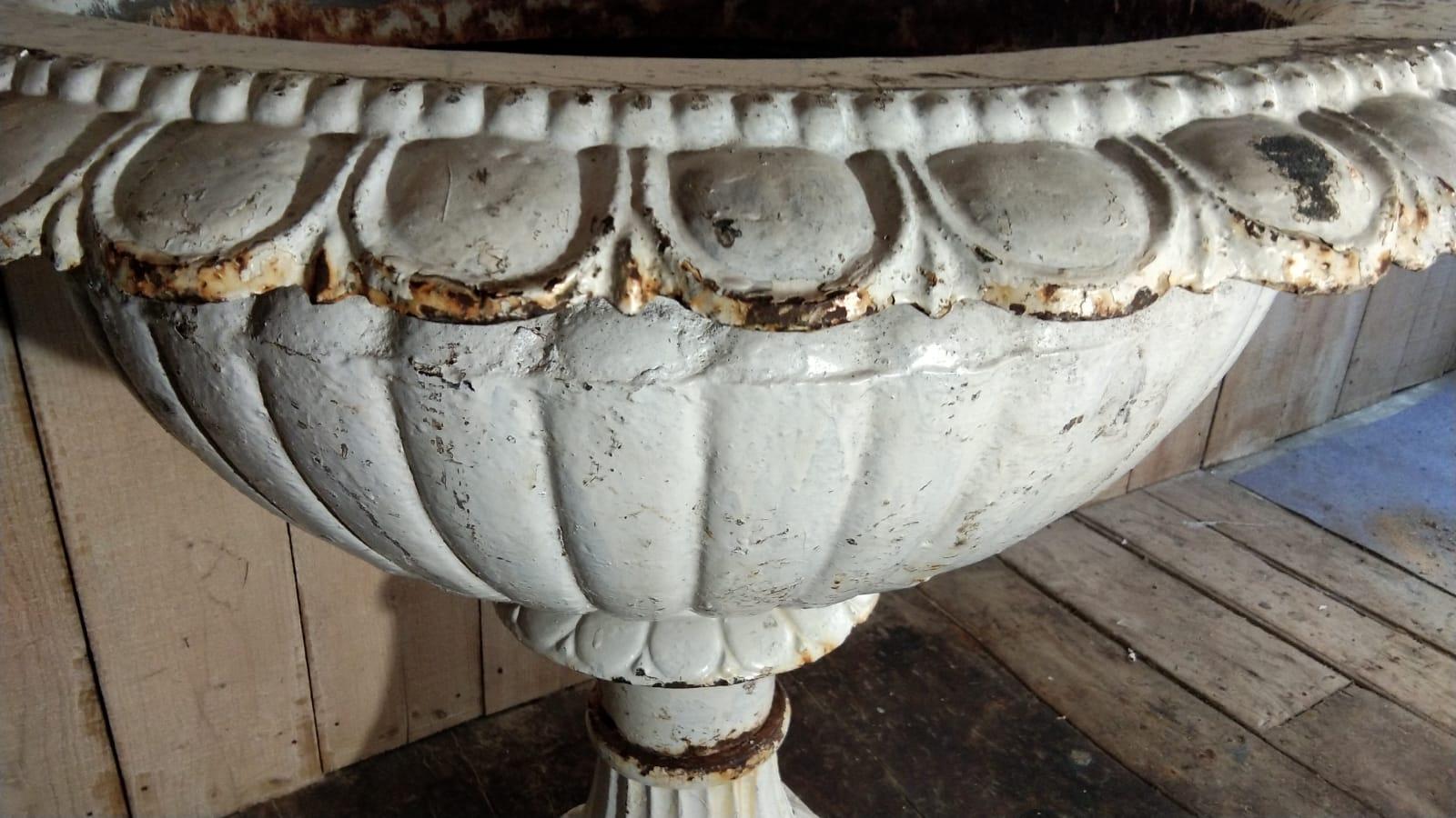 Large French Louis XVI Cast Iron Planter For Sale 2