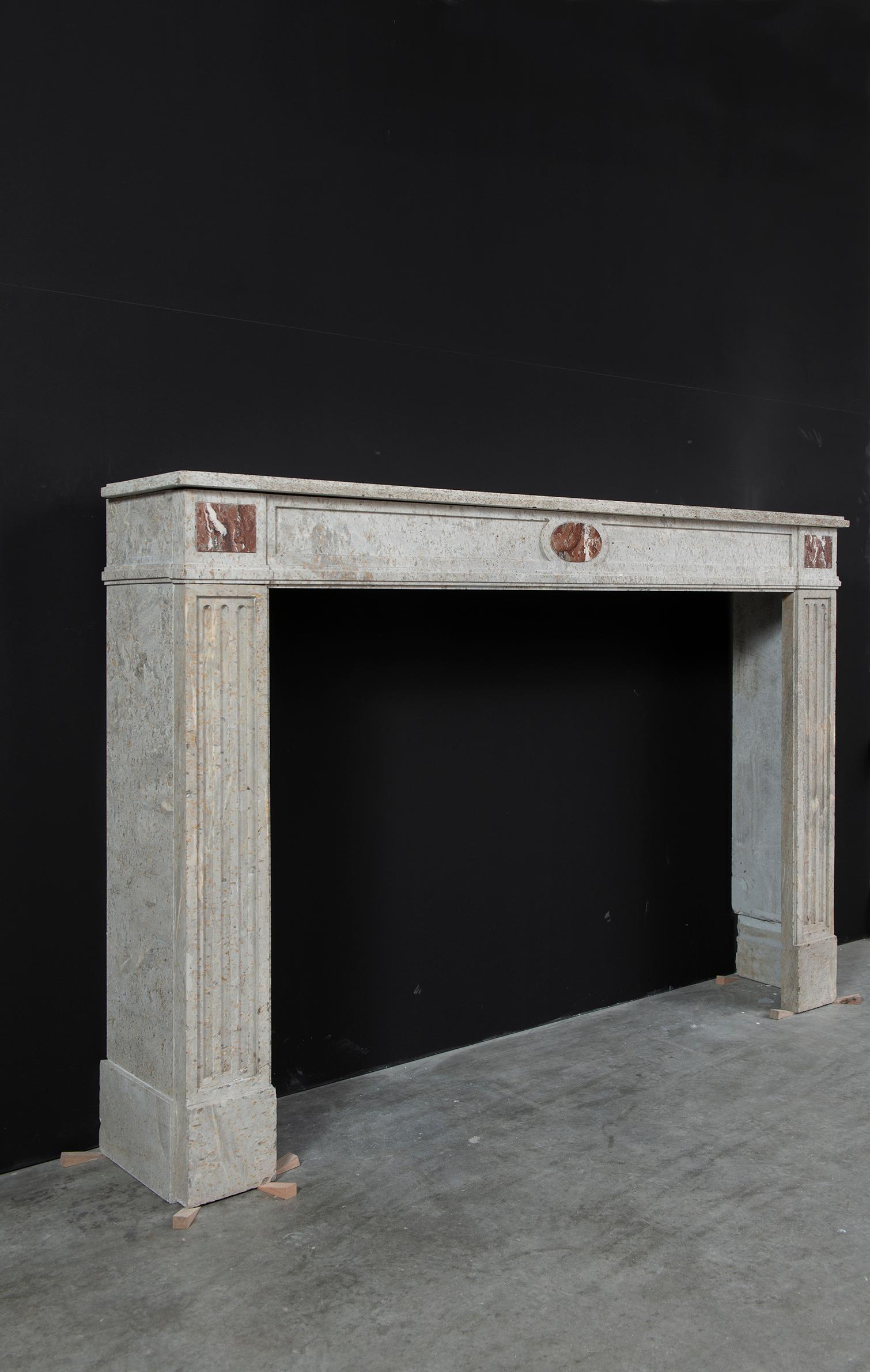 Large French Louis XVI Fireplace Mantel For Sale 6