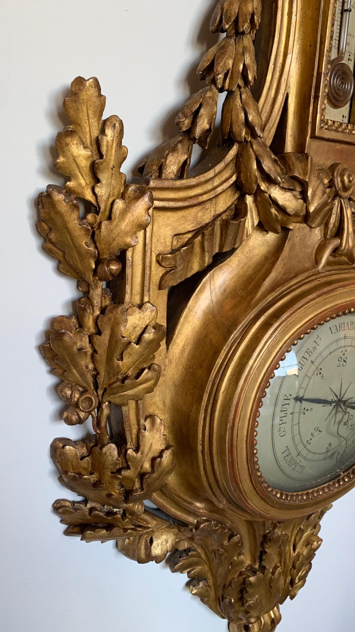 Large French Louis XVI Style Barometer 4