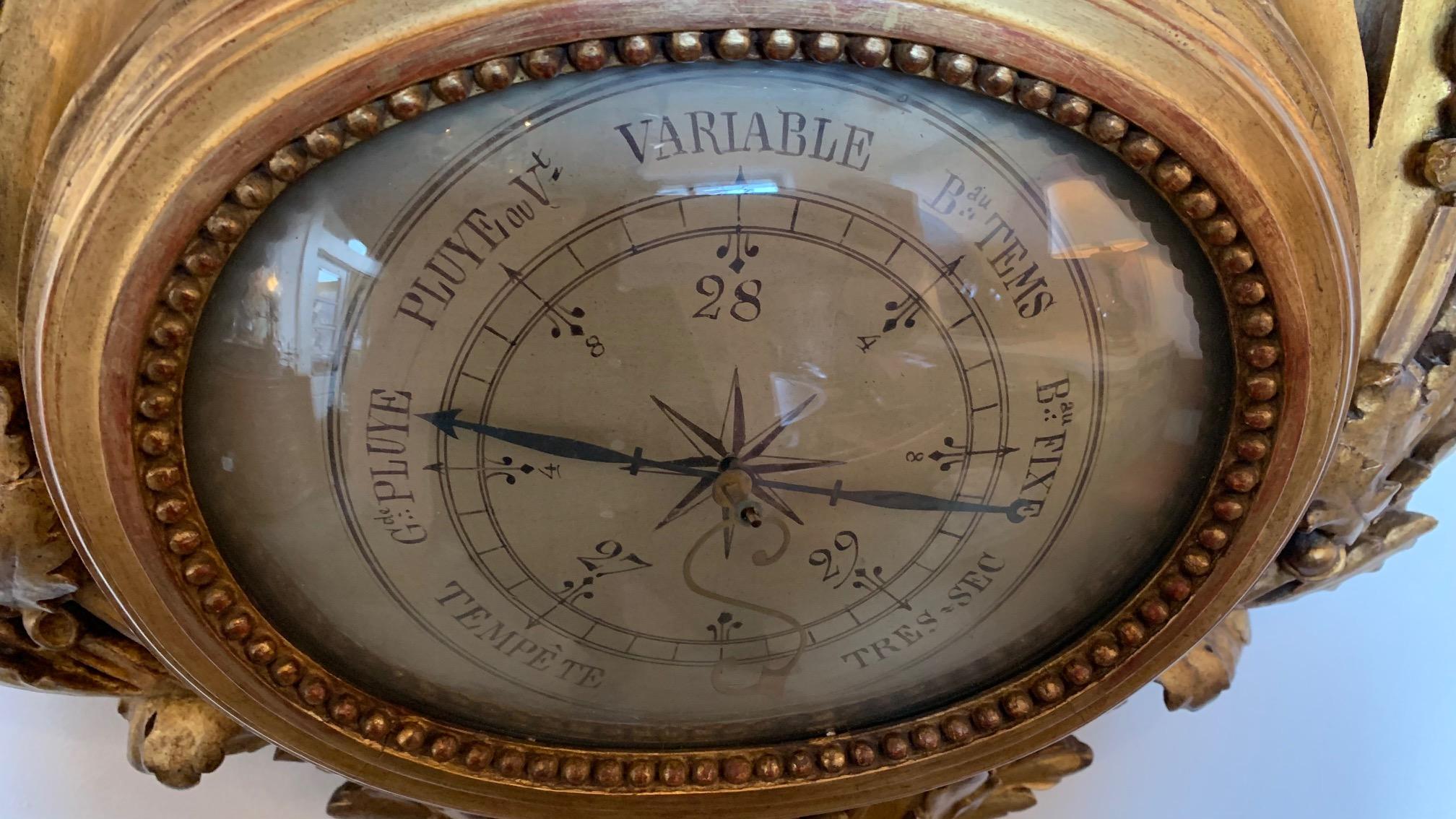 Large French Louis XVI Style Barometer 5