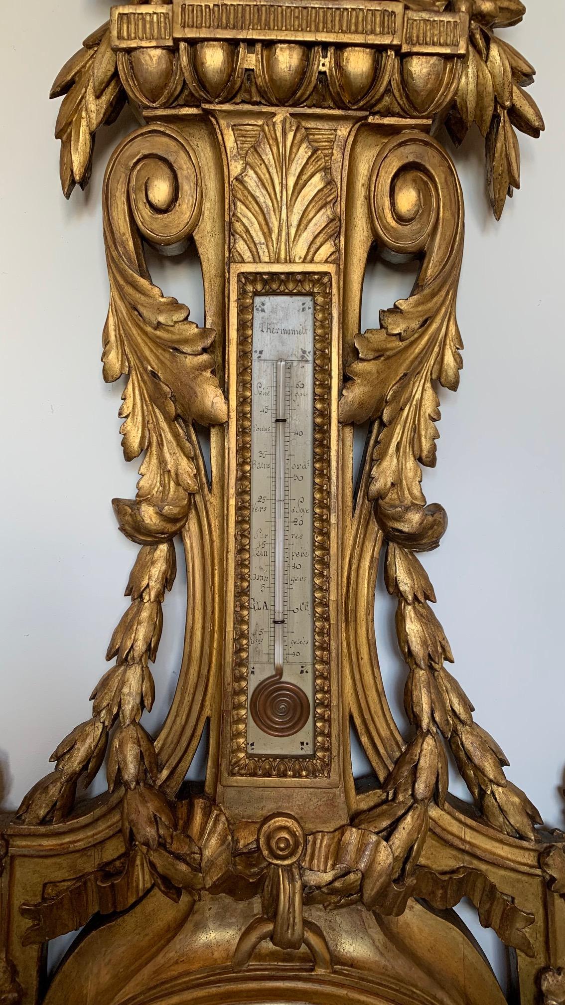 Large French Louis XVI Style Barometer 1