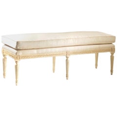 Large French Louis XVI Style Bench in the Style of Maison Jansen