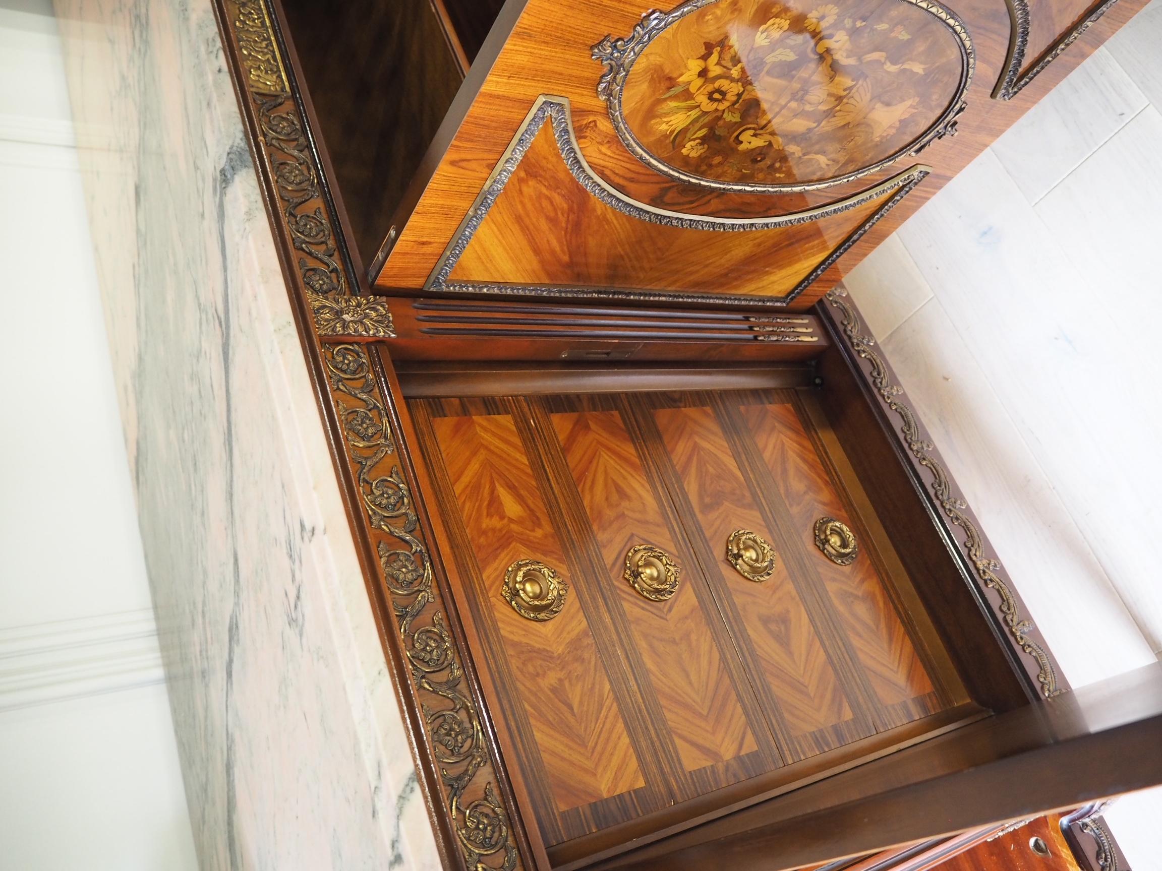 Large French Louis XVI Style Jp Ehalt Mahogany Sideboard Buffet Marble Top For Sale 4