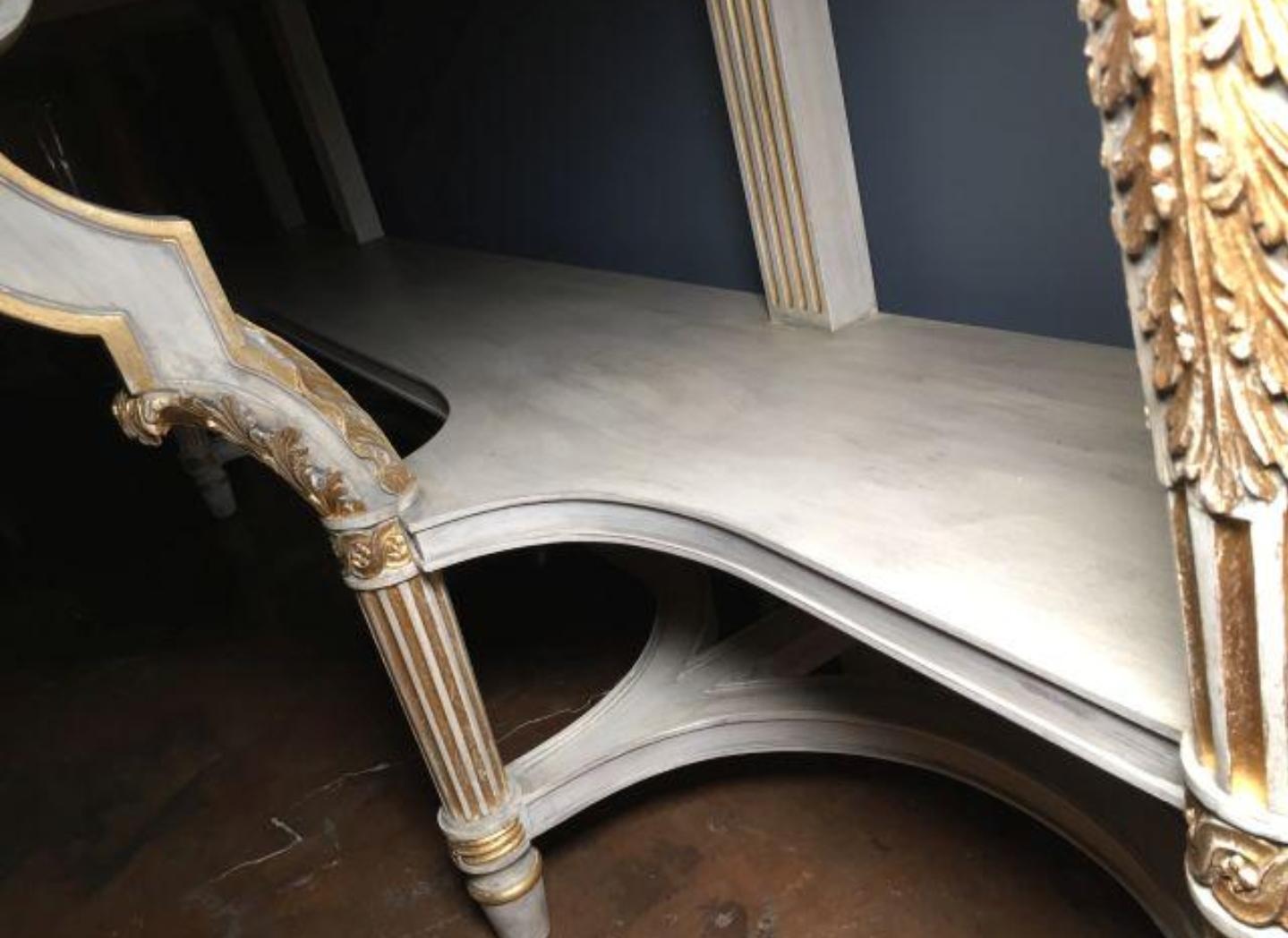 Large French Louis XVI Style Maison Jansen Attrib Console Table Buffet Sever For Sale 26