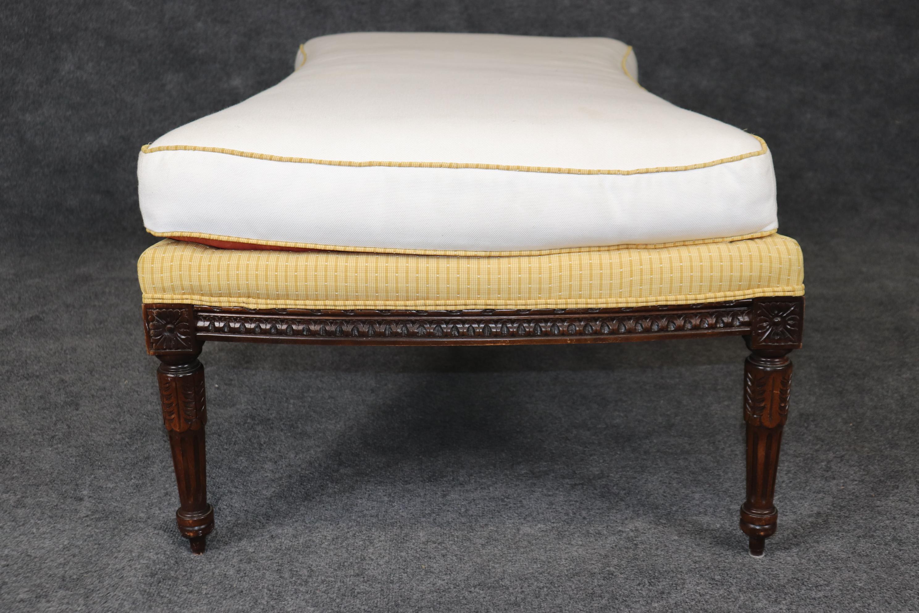 American Large French Louis XVI Style Raymond Waites by Lane Upholstered Stool Ottoman