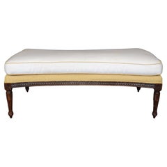 Large French Louis XVI Style Raymond Waites by Lane Upholstered Stool Ottoman