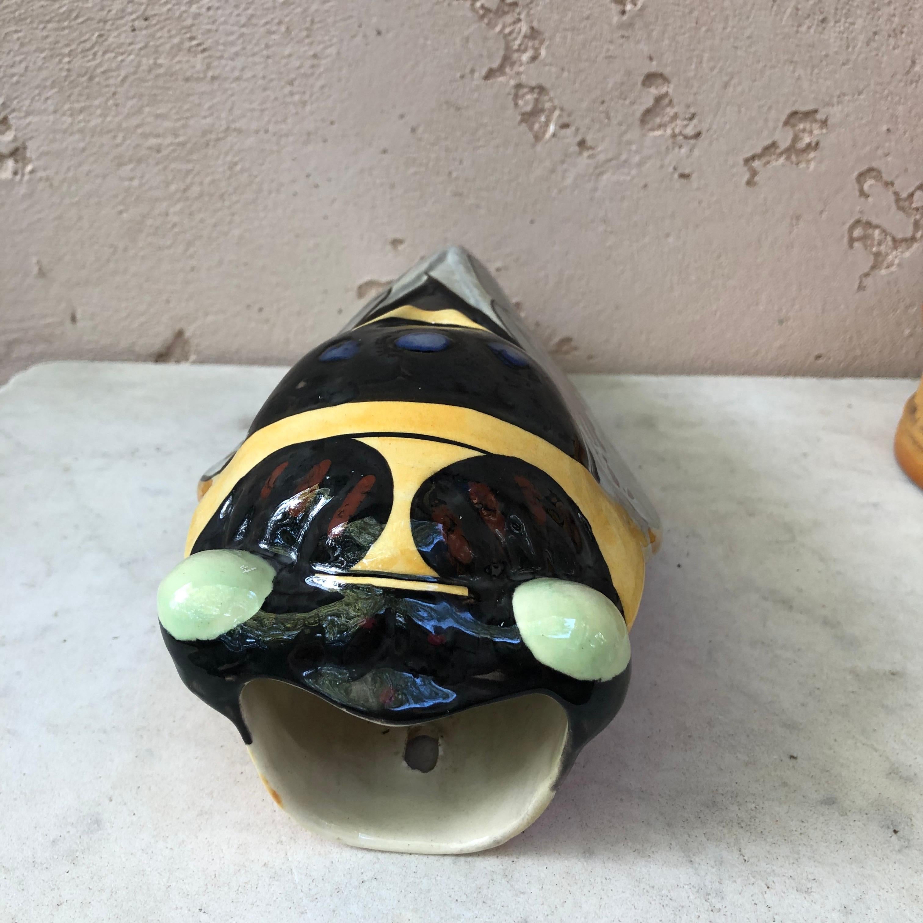 french cicada wall vase