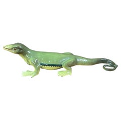 Large French Majolica Lizard Vallauris Circa 1950