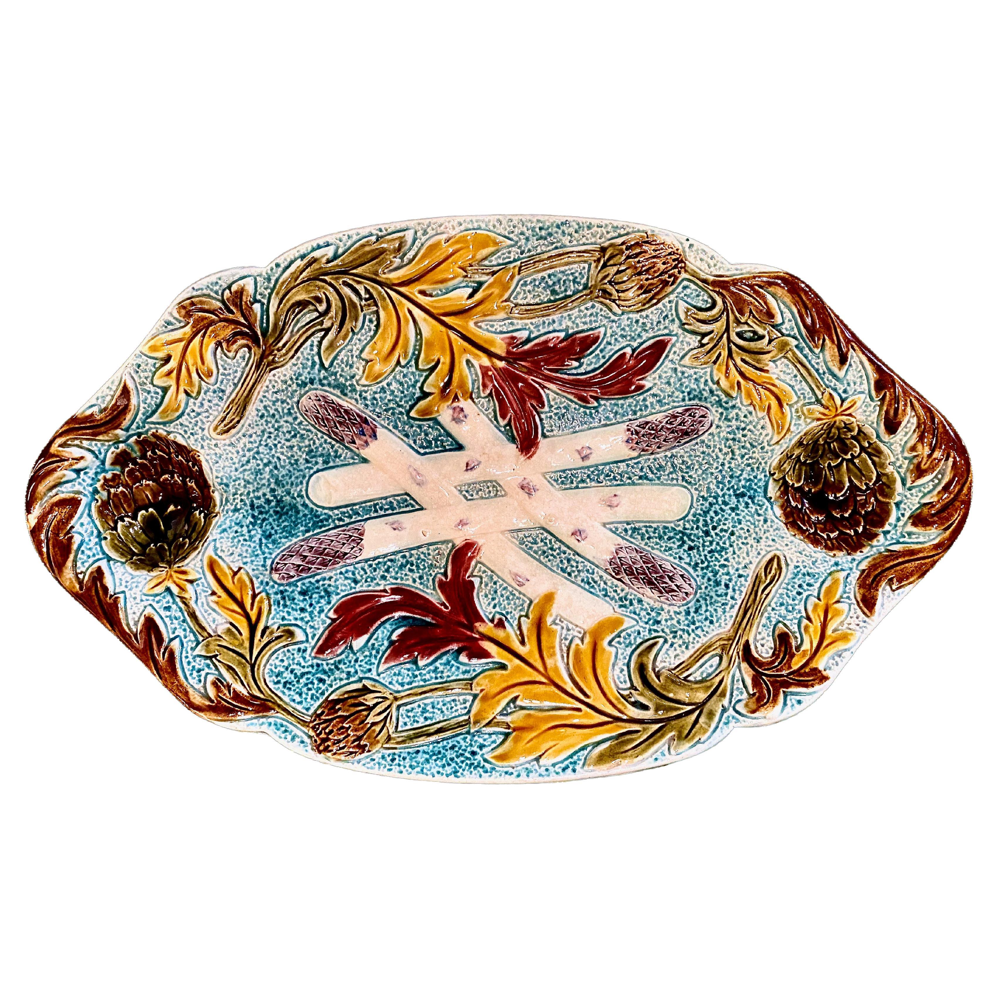 Large French Majolica Platter, c. 1880