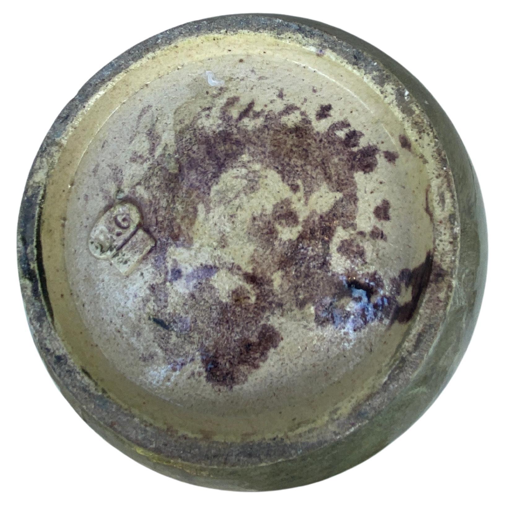 Céramique Grand vase en majolique française avec fleurs d'Edouard Gilles, vers 1880 en vente