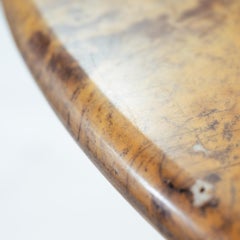 Runder Zanotta Roberto Barbieri-Tisch aus Marmor mit blauem Stahlfuß, Italien, 1980er Jahre