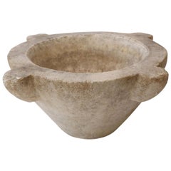 Large French Marble Mortar