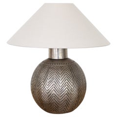 Large French Metal Globe Lamp Large French Metal Globe Lamp