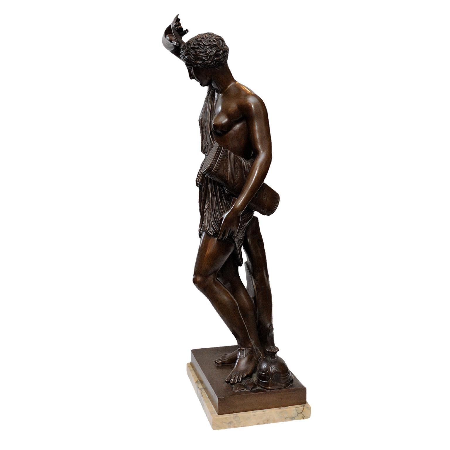 Cast Large French Mid-19th Century Bronze Classical Figure, circa 1850 For Sale