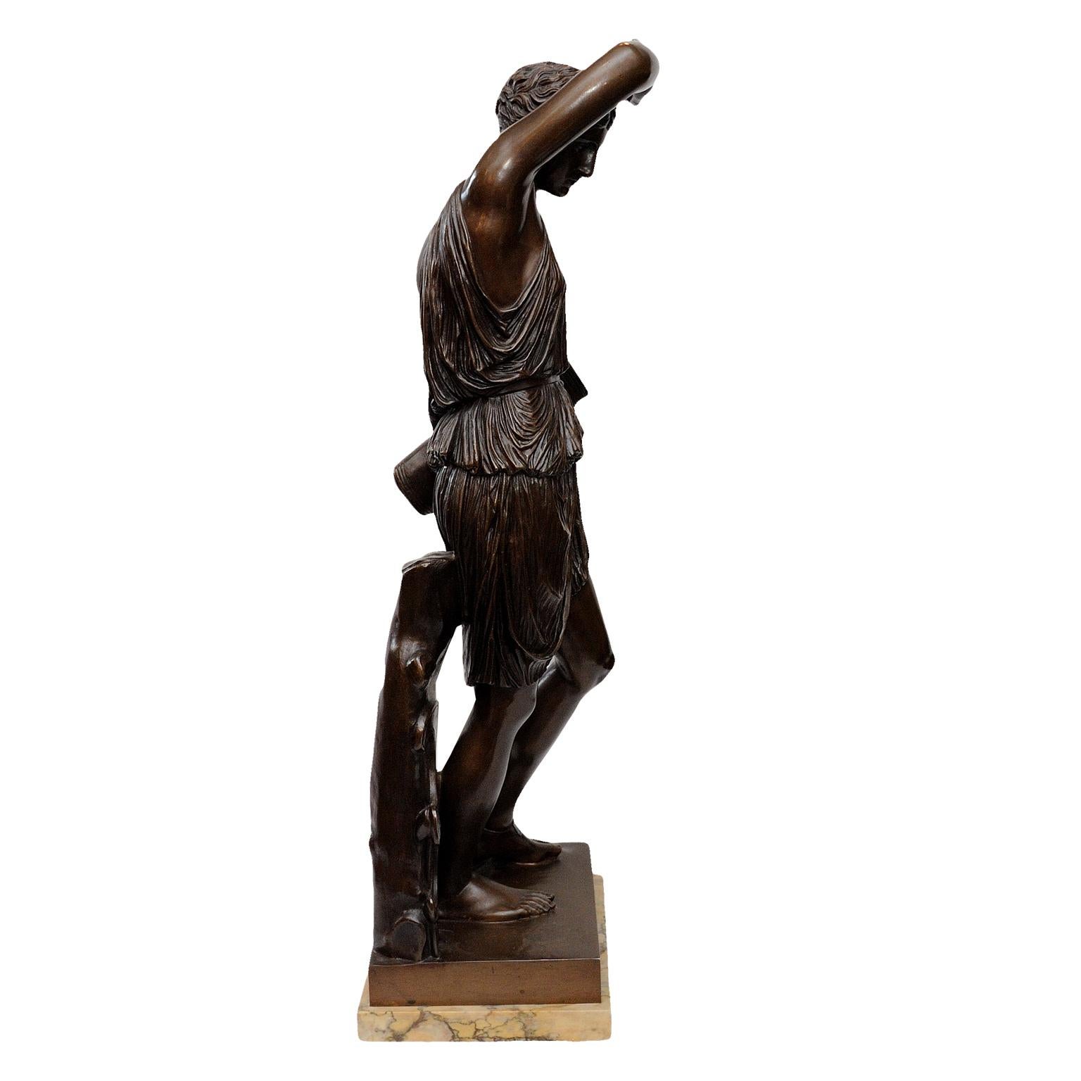 Large French Mid-19th Century Bronze Classical Figure, circa 1850 For Sale 1